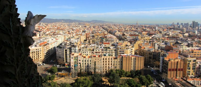 Barcelona uitzicht over de stad vanaf de Sagrada Familia