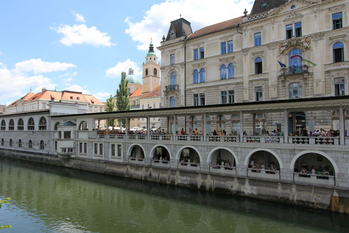 De centrale markt in Ljubljana Slovenie