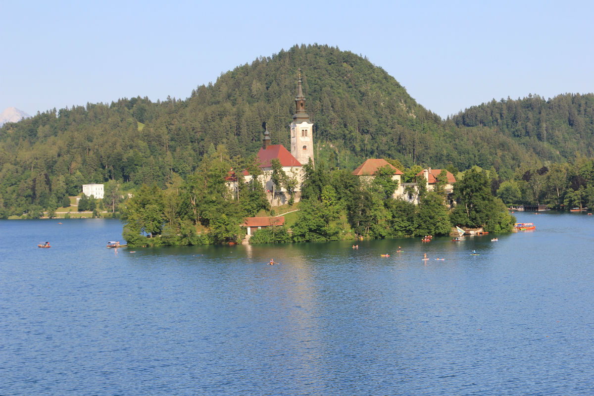Lake Bled eiland Slovenie Citytrip Ljubljana