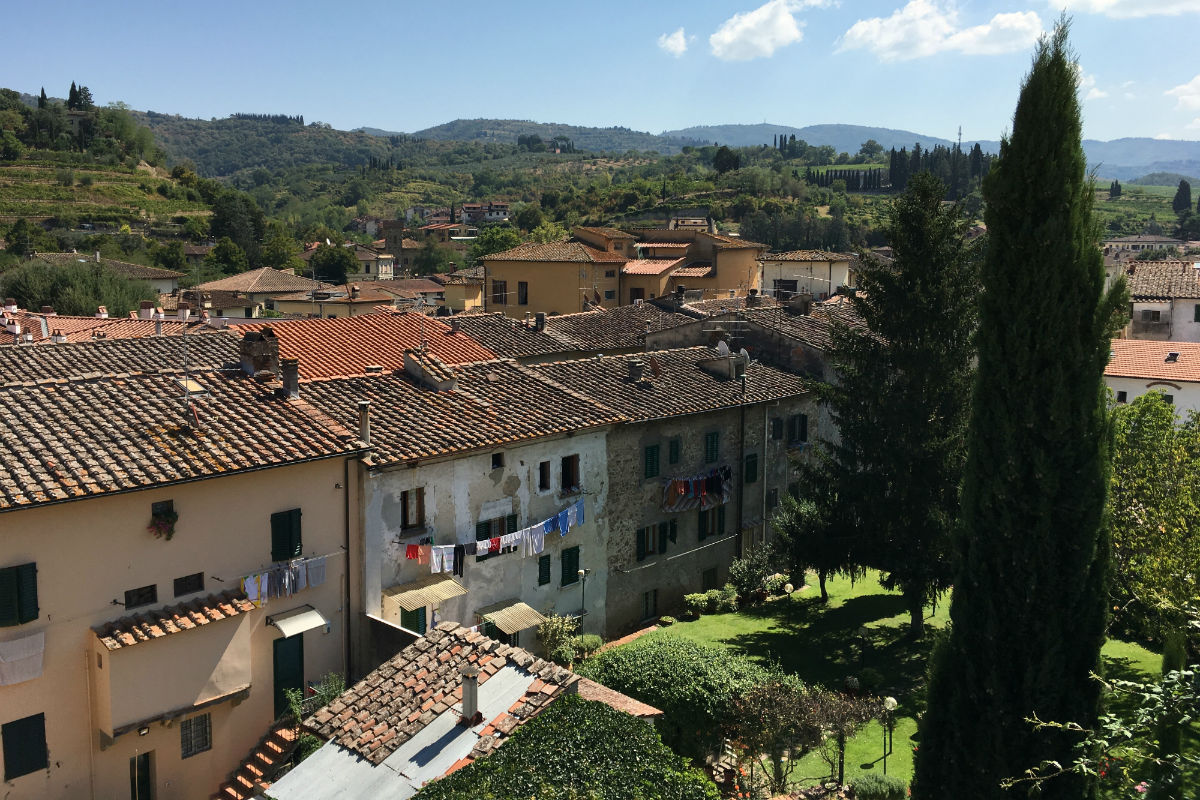 Uitzicht over Greve in Chianti Toscane