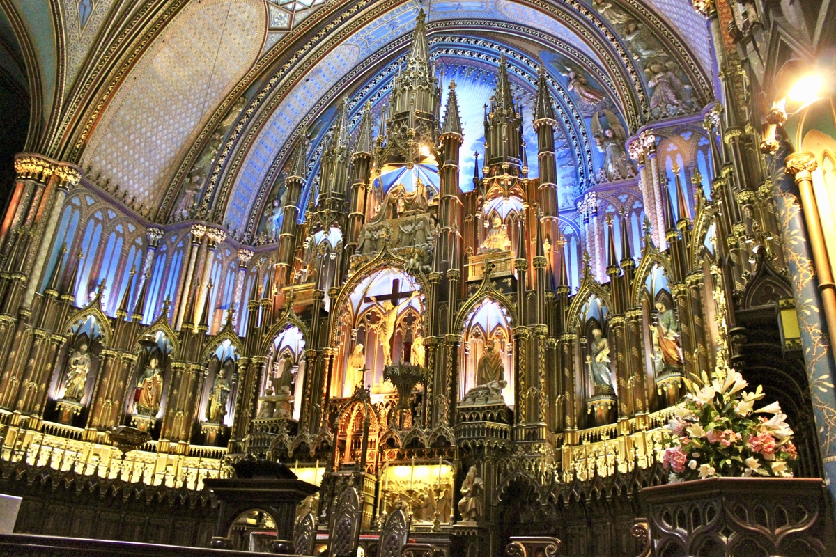 De Notre Dame in Montreal in Canada is misschien nog wel mooier dan die in Parijs