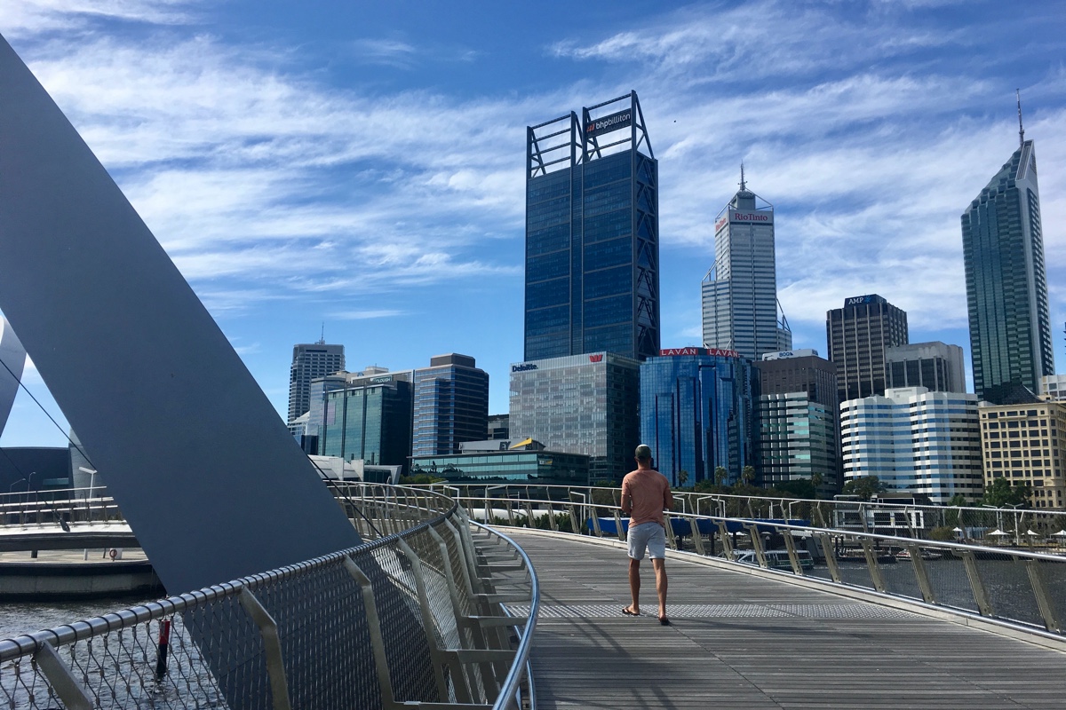 Perth is een hippe stad in west australie