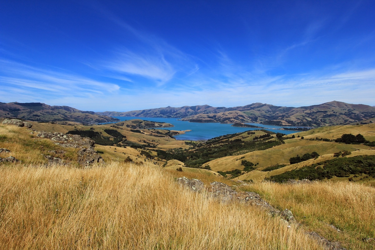 Nieuw Zeeland via de Summit Road over de Banks Peninsula